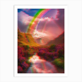 Rainbow Over The River Art Print