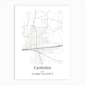 Cardedeu,Spain Minimalist Map Poster