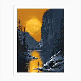 Man In The Moonlight Art Print