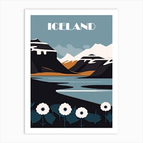Iceland, Vintage Travel Poster Art Print