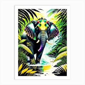 Elephant In The Jungle 1 Art Print