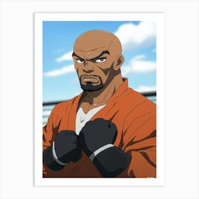 Kung Fu Master Anime Art Print