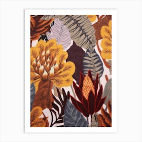 Fall Botanicals Foxglove 2 Art Print