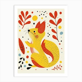 Yellow Squirrel 1 Art Print