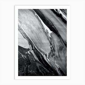 Black And White Abstract Painting Print Art Print