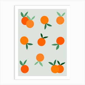 Oranges on Green Art Print