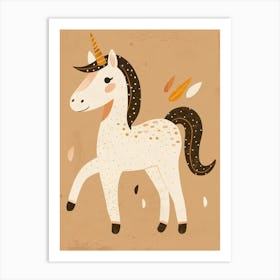Muted Pastels Unicorn Galloping 2 Art Print