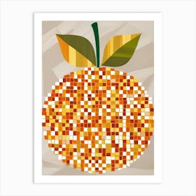 Orange Mosaic 15 Art Print