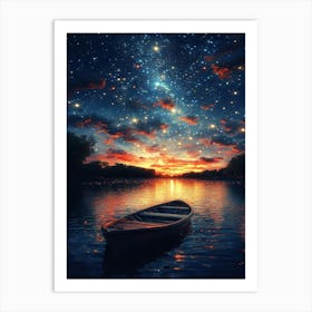 Night Sky With Stars 7 Art Print