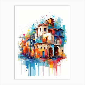 Colorful House Painting Art Print