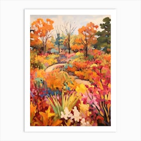 Autumn Gardens Painting Leu Gardens Usa 2 Art Print