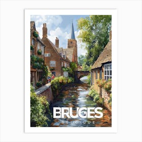 Vintage Travel Bruges Poster Art Print