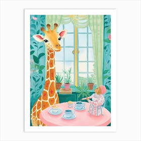 Animals Having Tea   Jiraffe 6 Art Print