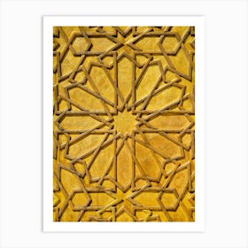 Architecture Moroccan door gold Art Print