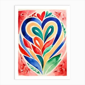 Watercolor Heart Art Print