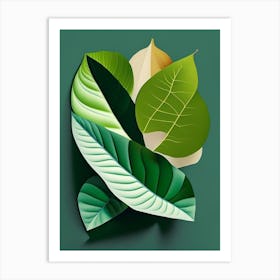 Yerba Mate Leaf Vibrant Inspired 1 Art Print