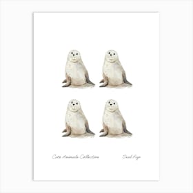 Cute Animals Collection Seal Pup 2 Art Print