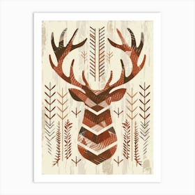 Deer Head 4 Art Print