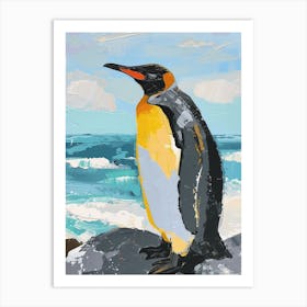 King Penguin St Kilda Breakwater Colour Block Painting 1 Art Print