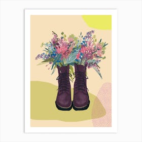 Flower Boots Art Print