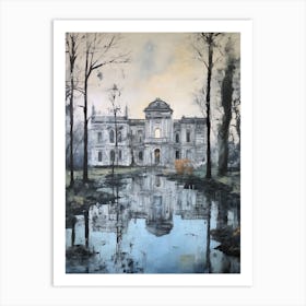 Winter City Park Painting Villa Doria Pamphili Rome Italy 2 Art Print