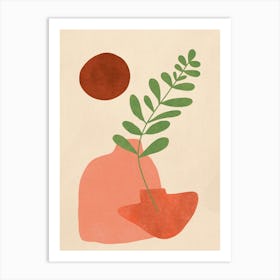 Boho Vase and Shapes Art Print