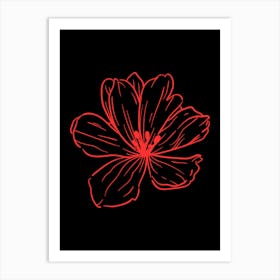 Red Flower Art Print