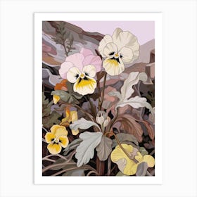 Wild Pansy 2 Flower Painting Art Print