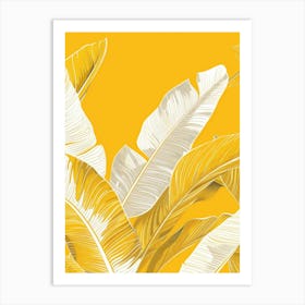 Yellow Banana Leaves Art Print