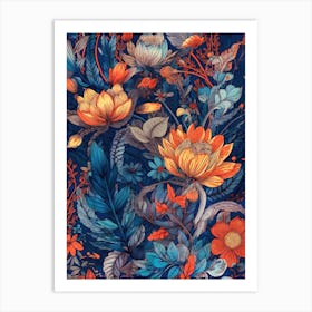 Flowers nature botanical art 9 Art Print