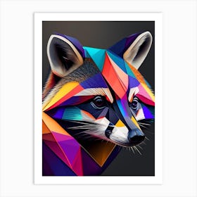 Barbados Raccoon Modern Geometric Art Print