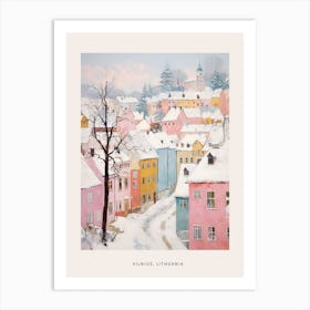 Dreamy Winter Painting Poster Vilnius Lithuania 3 Art Print