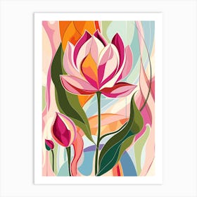 Lotus Flower Painting Art Print