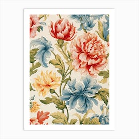 Floral Wallpaper 193 Art Print