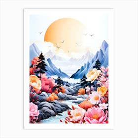 Celestial Dawn Alpine Blossoms Awaken Art Print