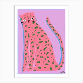 Tall Leopard Art Print