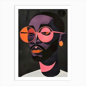 Man In Glasses Art Print