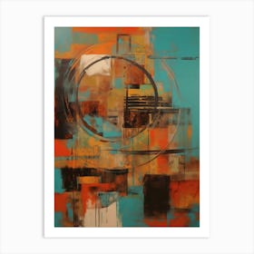Premiere, Abstract Collage In Pantone Monoprint Splashed Colors Art Print