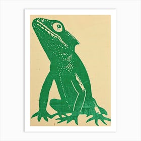 Green Fischers Chameleon Bold Block 1 Art Print