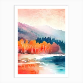 Watercolor Landscape Painting 1 Art Print