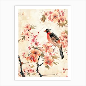 Bird Flowers Chinese Art Print