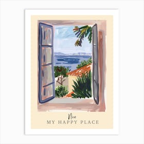My Happy Place Nice 2 Travel Poster Art Print