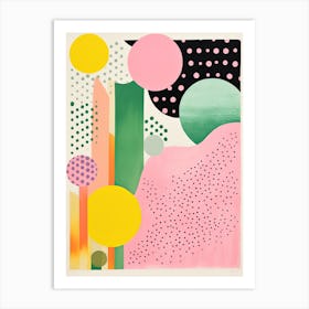 Abstract Landscape Risograph Style 8 Art Print