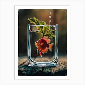 Goldfish In A Glass 1 Art Print