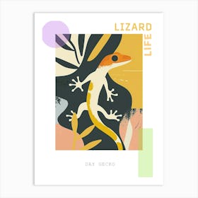 Day Gecko Abstract Modern Illustration 4 Poster Art Print