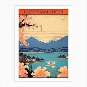 Lake Kawaguchi, Japan Vintage Travel Art 1 Poster Art Print