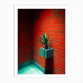 Red Brick Wall 1 Art Print