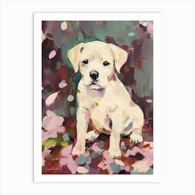 A Bull Terrier, Dog Painting, Impressionist 3 Art Print