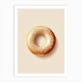 Sesame Bagel Marker Art 6 Art Print