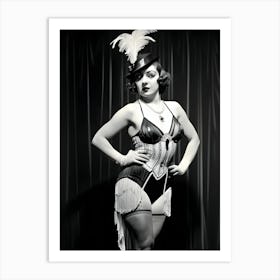 1920's Burlesque Dancer ~Reimagined 96 Art Print